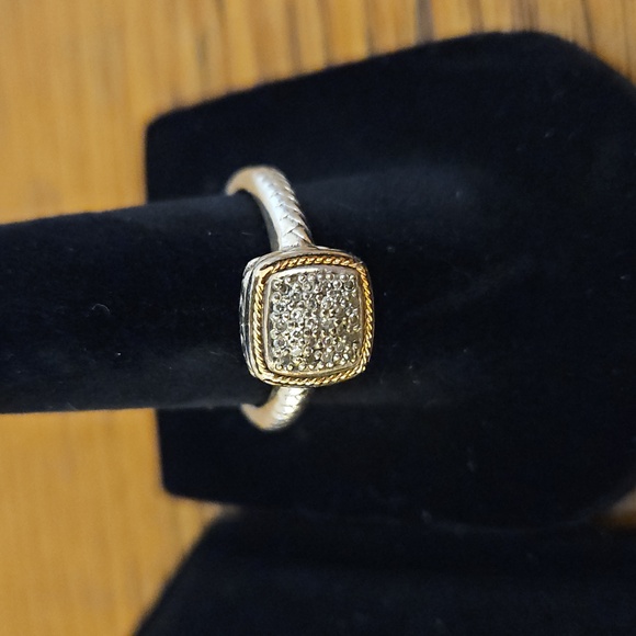 Authentic Effy 925 Silver and 18kt Yellow Gold Diamond Bracelet - Picture 8 of 8